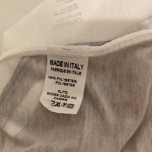 Via Vitale made in Italy white Novelty fashion tee. Size X-LARGE - Picture 4 of 5